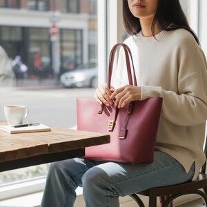 Michael Kors• Cabernet You Say Large Tote With Gold Accents